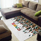 Historically Black Colleges Universities HBCU Area Rug Pan African Colors Tribal Pattern Typography