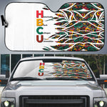 Historically Black Colleges Universities HBCU Auto Sun Shade Pan African Colors Tribal Pattern Typography
