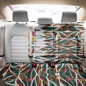 Historically Black Colleges Universities HBCU Back Car Seat Cover Pan African Colors Tribal Pattern Typography