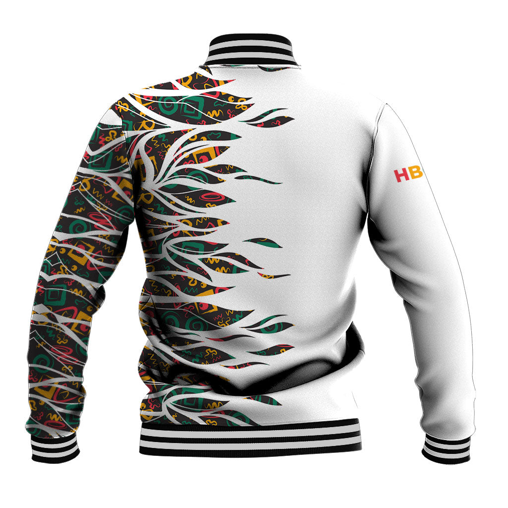 Historically Black Colleges Universities HBCU Baseball Jacket Pan African Colors Tribal Pattern Typography