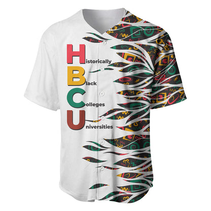 Historically Black Colleges Universities HBCU Baseball Jersey Pan African Colors Tribal Pattern Typography