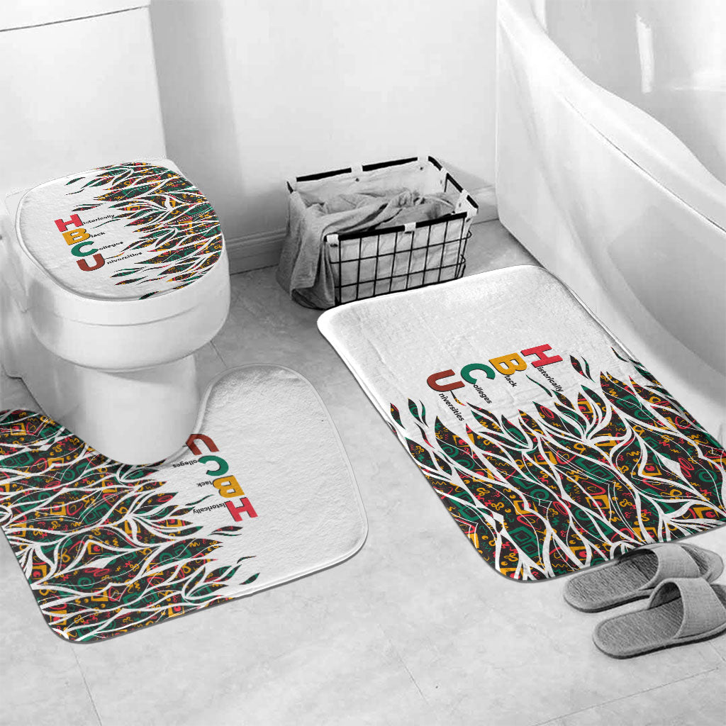 Historically Black Colleges Universities HBCU Bathroom Set Pan African Colors Tribal Pattern Typography
