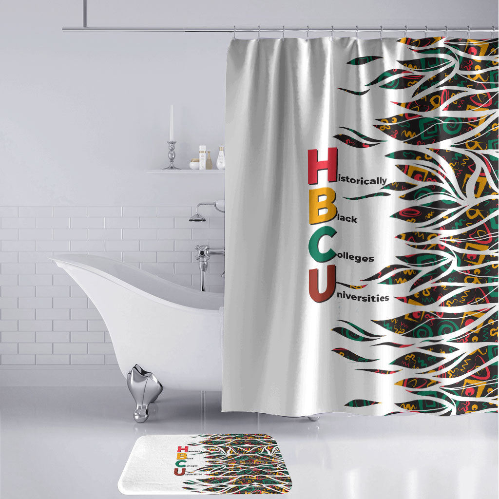 Historically Black Colleges Universities HBCU Bathroom Set Pan African Colors Tribal Pattern Typography