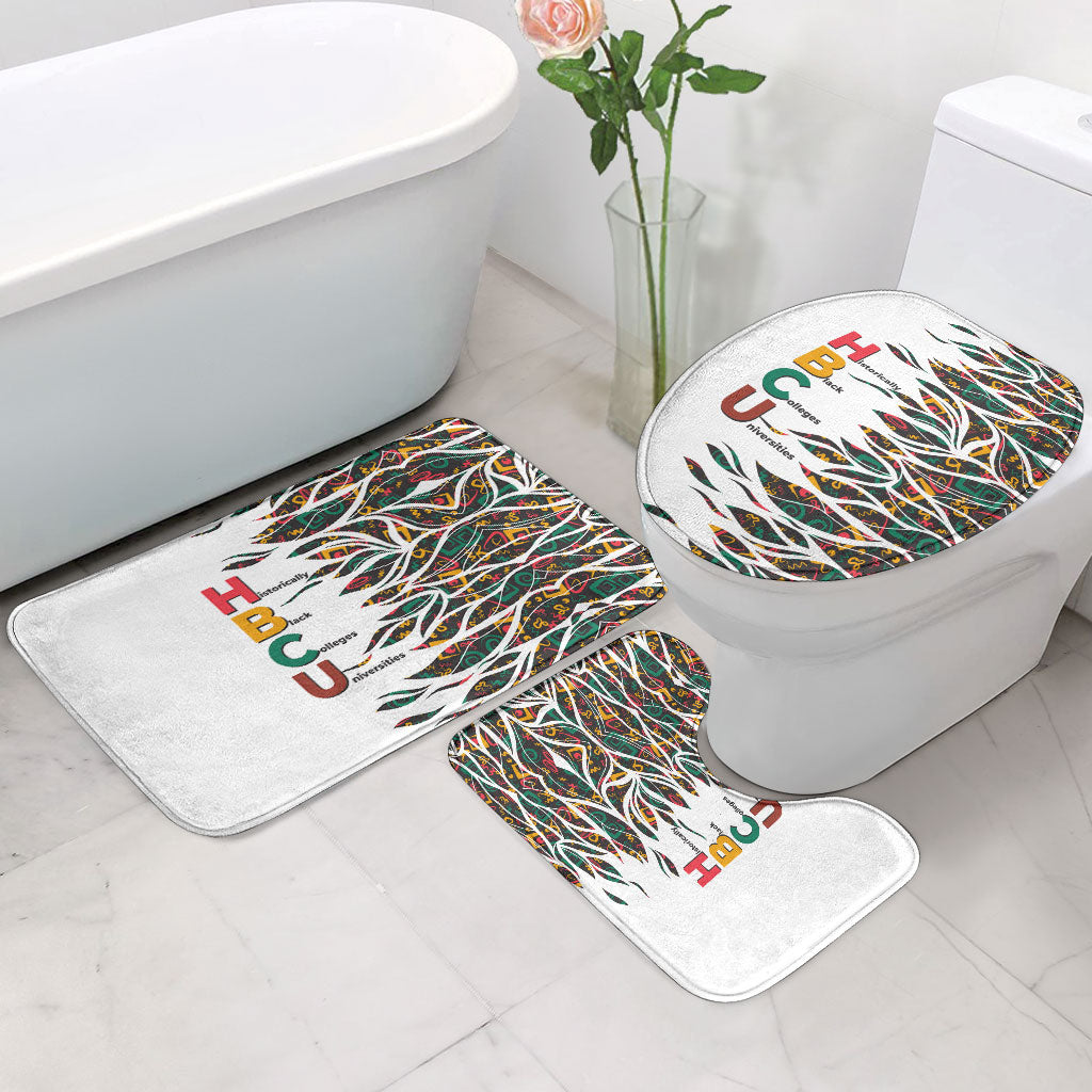 Historically Black Colleges Universities HBCU Bathroom Set Pan African Colors Tribal Pattern Typography