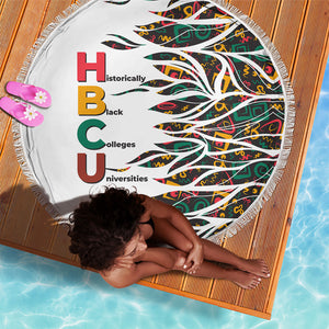 Historically Black Colleges Universities HBCU Beach Blanket Pan African Colors Tribal Pattern Typography