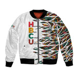 Historically Black Colleges Universities HBCU Bomber Jacket Pan African Colors Tribal Pattern Typography