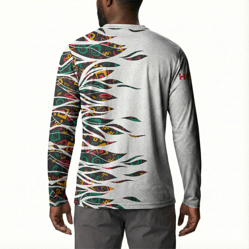 Historically Black Colleges Universities HBCU Button Sweatshirt Pan African Colors Tribal Pattern Typography
