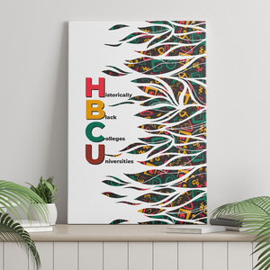 Historically Black Colleges Universities HBCU Canvas Wall Art Pan African Colors Tribal Pattern Typography