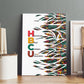 Historically Black Colleges Universities HBCU Canvas Wall Art Pan African Colors Tribal Pattern Typography