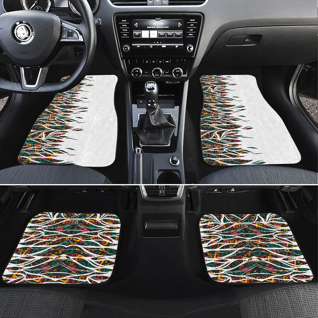 Historically Black Colleges Universities HBCU Car Mats Pan African Colors Tribal Pattern Typography