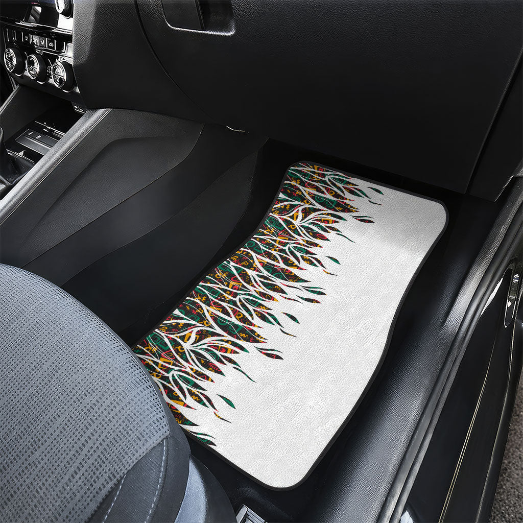 Historically Black Colleges Universities HBCU Car Mats Pan African Colors Tribal Pattern Typography