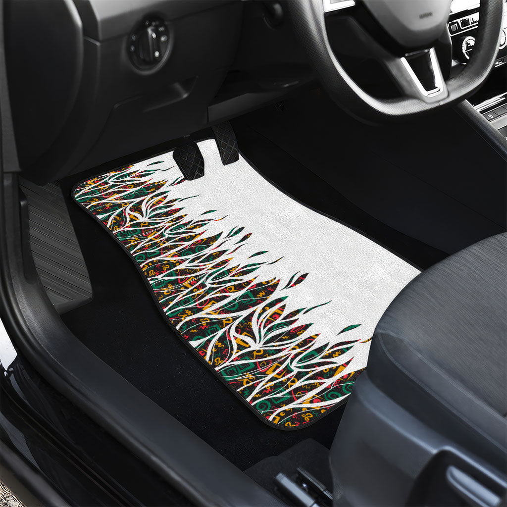 Historically Black Colleges Universities HBCU Car Mats Pan African Colors Tribal Pattern Typography