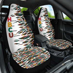 Historically Black Colleges Universities HBCU Car Seat Cover Pan African Colors Tribal Pattern Typography