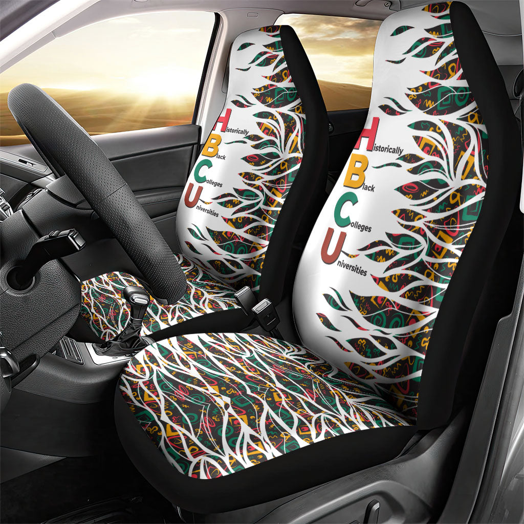 Historically Black Colleges Universities HBCU Car Seat Cover Pan African Colors Tribal Pattern Typography