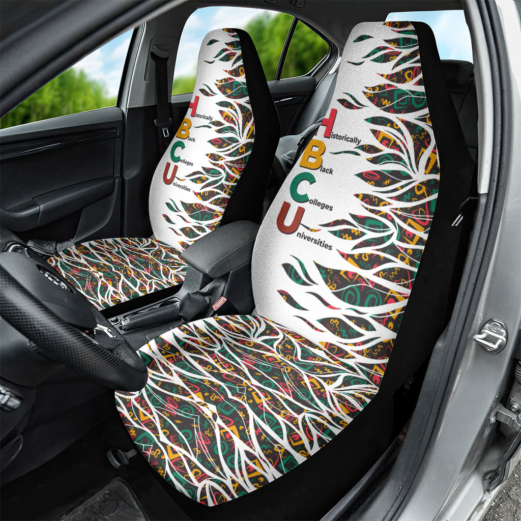 Historically Black Colleges Universities HBCU Car Seat Cover Pan African Colors Tribal Pattern Typography