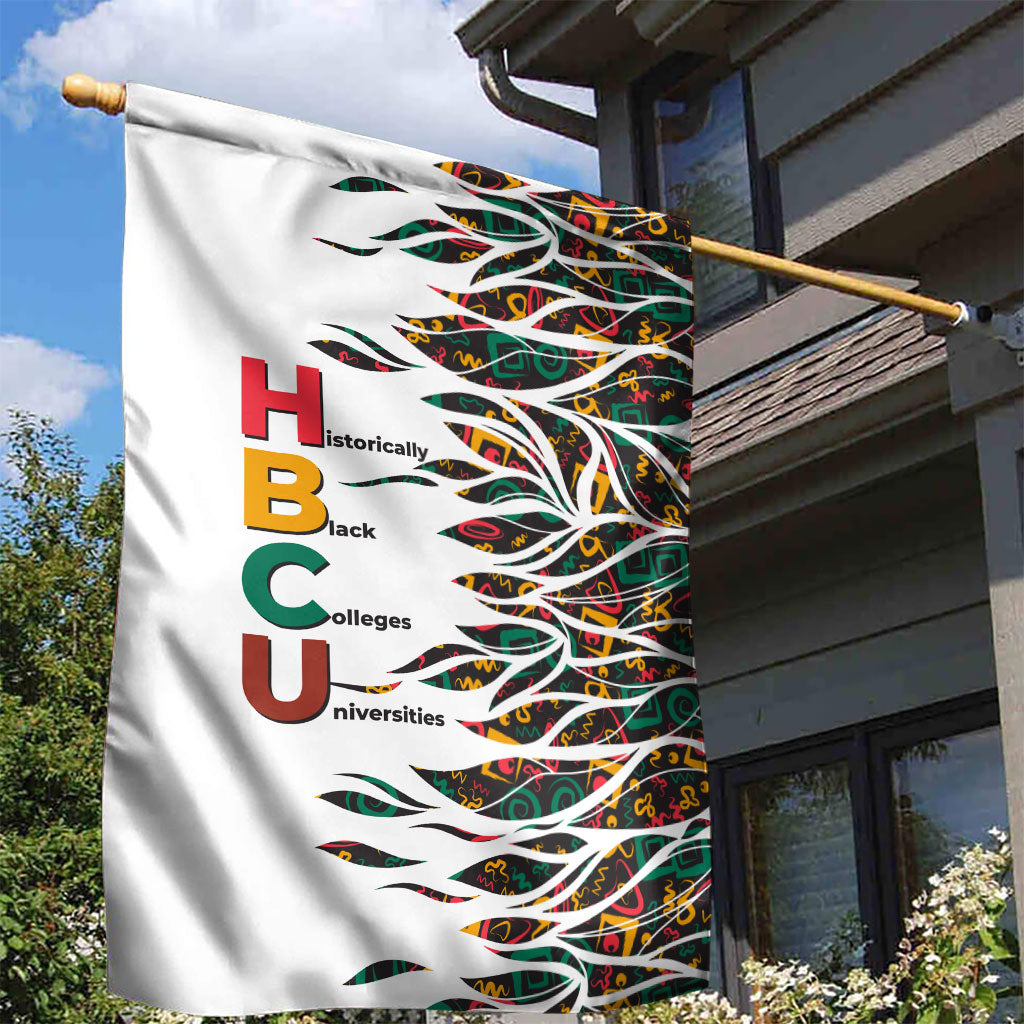 Historically Black Colleges Universities HBCU Garden Flag Pan African Colors Tribal Pattern Typography