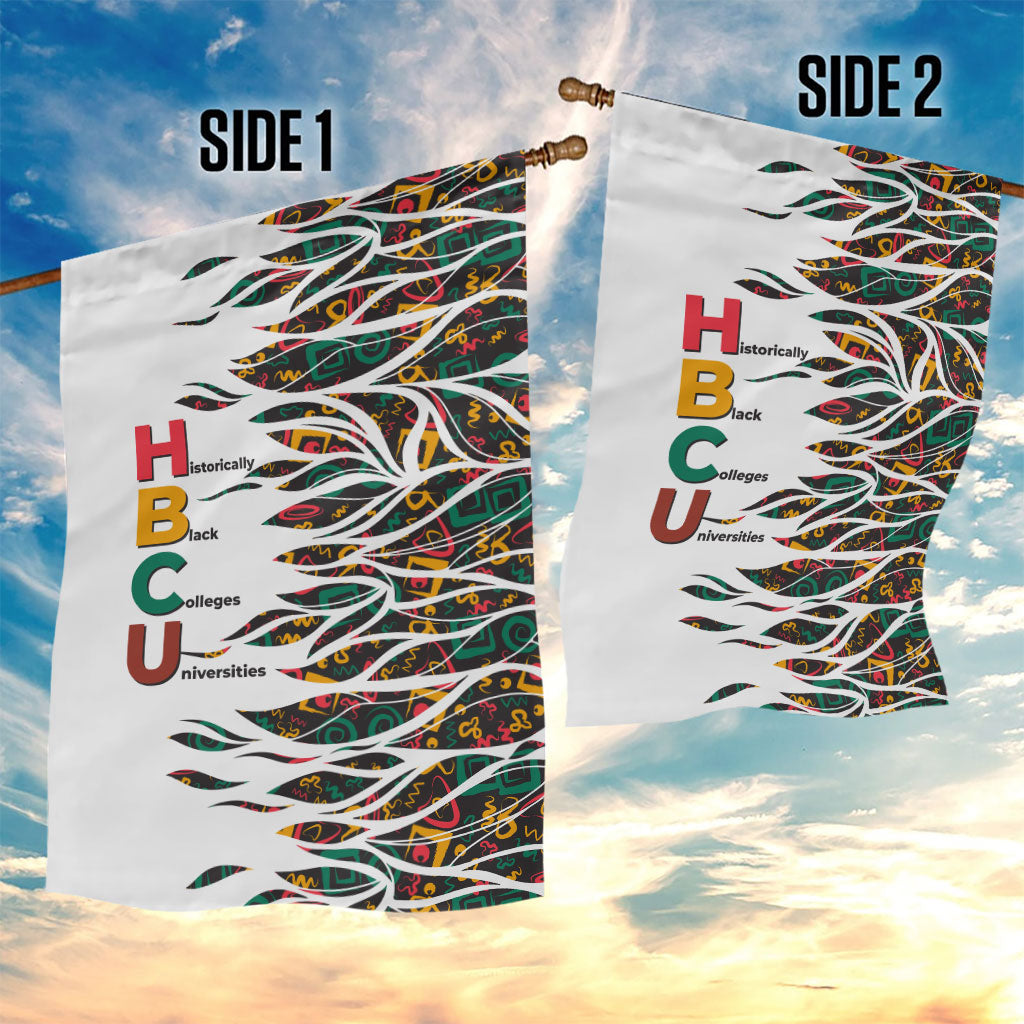 Historically Black Colleges Universities HBCU Garden Flag Pan African Colors Tribal Pattern Typography