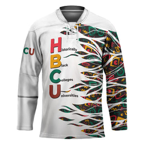 Historically Black Colleges Universities HBCU Hockey Jersey Pan African Colors Tribal Pattern Typography