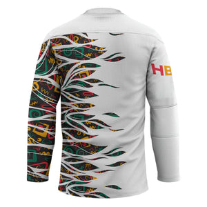 Historically Black Colleges Universities HBCU Hockey Jersey Pan African Colors Tribal Pattern Typography