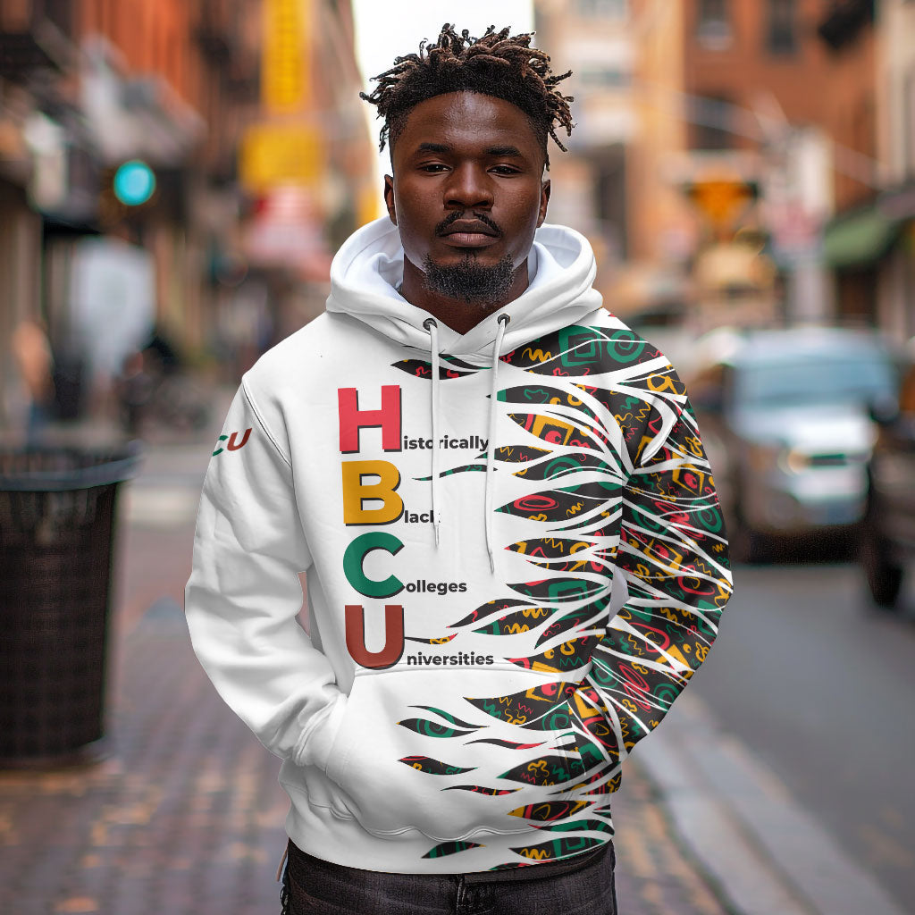 Historically Black Colleges Universities HBCU Hoodie Pan African Colors Tribal Pattern Typography