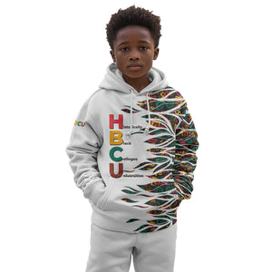 Historically Black Colleges Universities HBCU Kid Hoodie Pan African Colors Tribal Pattern Typography