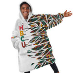 Historically Black Colleges Universities HBCU Kid Wearable Blanket Hoodie Pan African Colors Tribal Pattern Typography