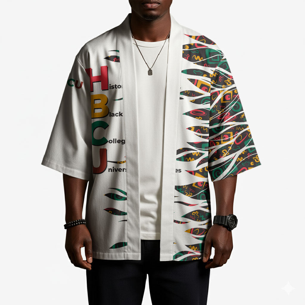 Historically Black Colleges Universities HBCU Kimono Pan African Colors Tribal Pattern Typography