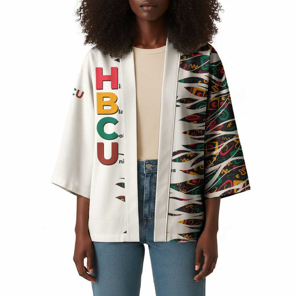 Historically Black Colleges Universities HBCU Kimono Pan African Colors Tribal Pattern Typography