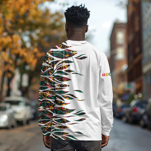 Historically Black Colleges Universities HBCU Long Sleeve Shirt Pan African Colors Tribal Pattern Typography