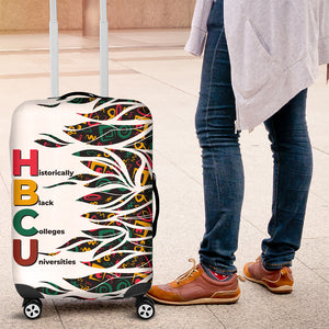 Historically Black Colleges Universities HBCU Luggage Cover Pan African Colors Tribal Pattern Typography