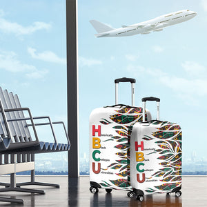 Historically Black Colleges Universities HBCU Luggage Cover Pan African Colors Tribal Pattern Typography