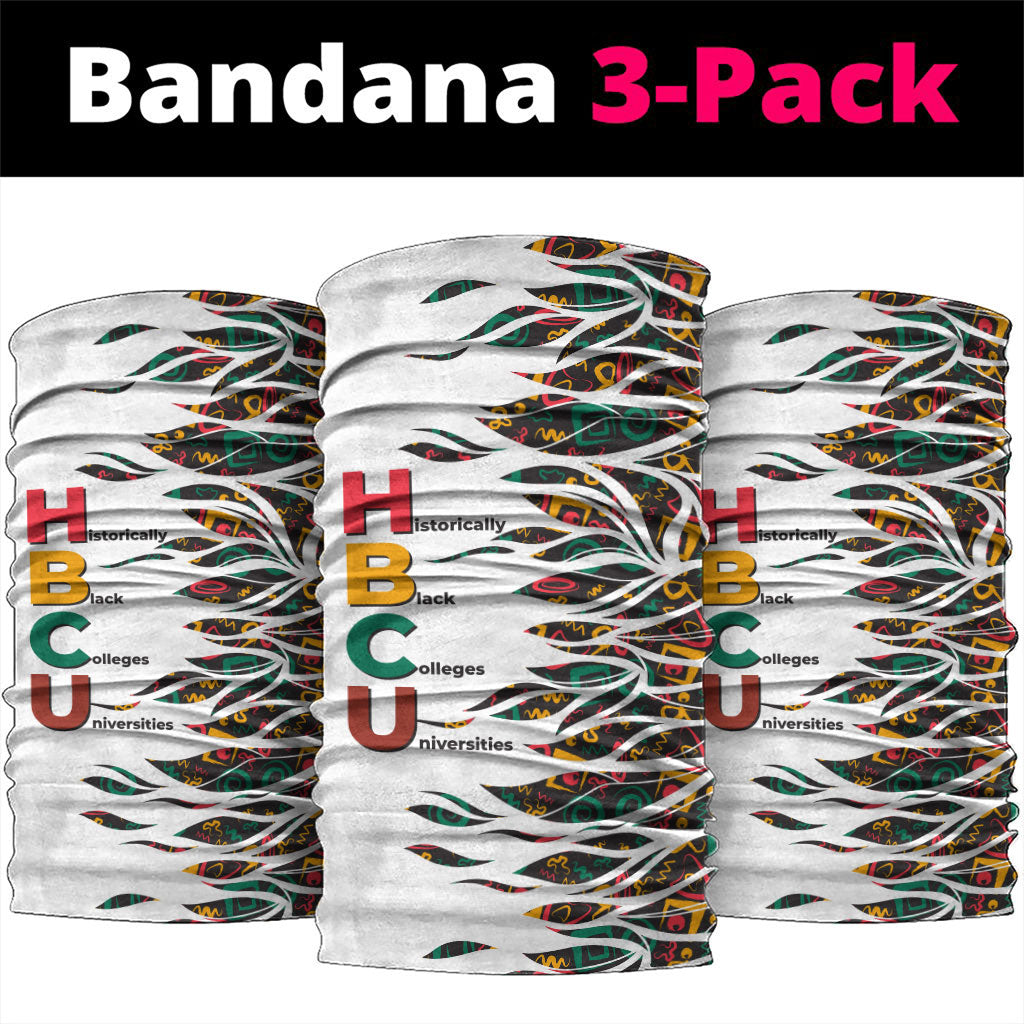 Historically Black Colleges Universities HBCU Neck Gaiter Pan African Colors Tribal Pattern Typography