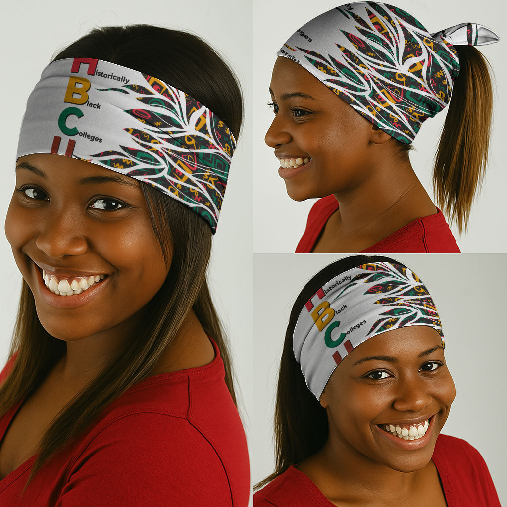 Historically Black Colleges Universities HBCU Neck Gaiter Pan African Colors Tribal Pattern Typography