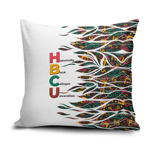 Historically Black Colleges Universities HBCU Pillow Cover Pan African Colors Tribal Pattern Typography