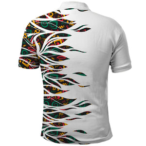 Historically Black Colleges Universities HBCU Polo Shirt Pan African Colors Tribal Pattern Typography