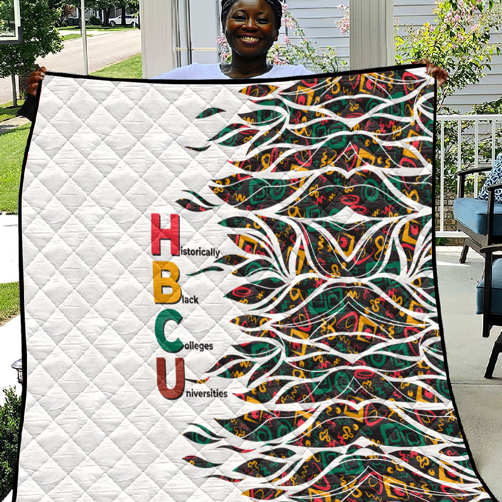 Historically Black Colleges Universities HBCU Quilt Pan African Colors Tribal Pattern Typography
