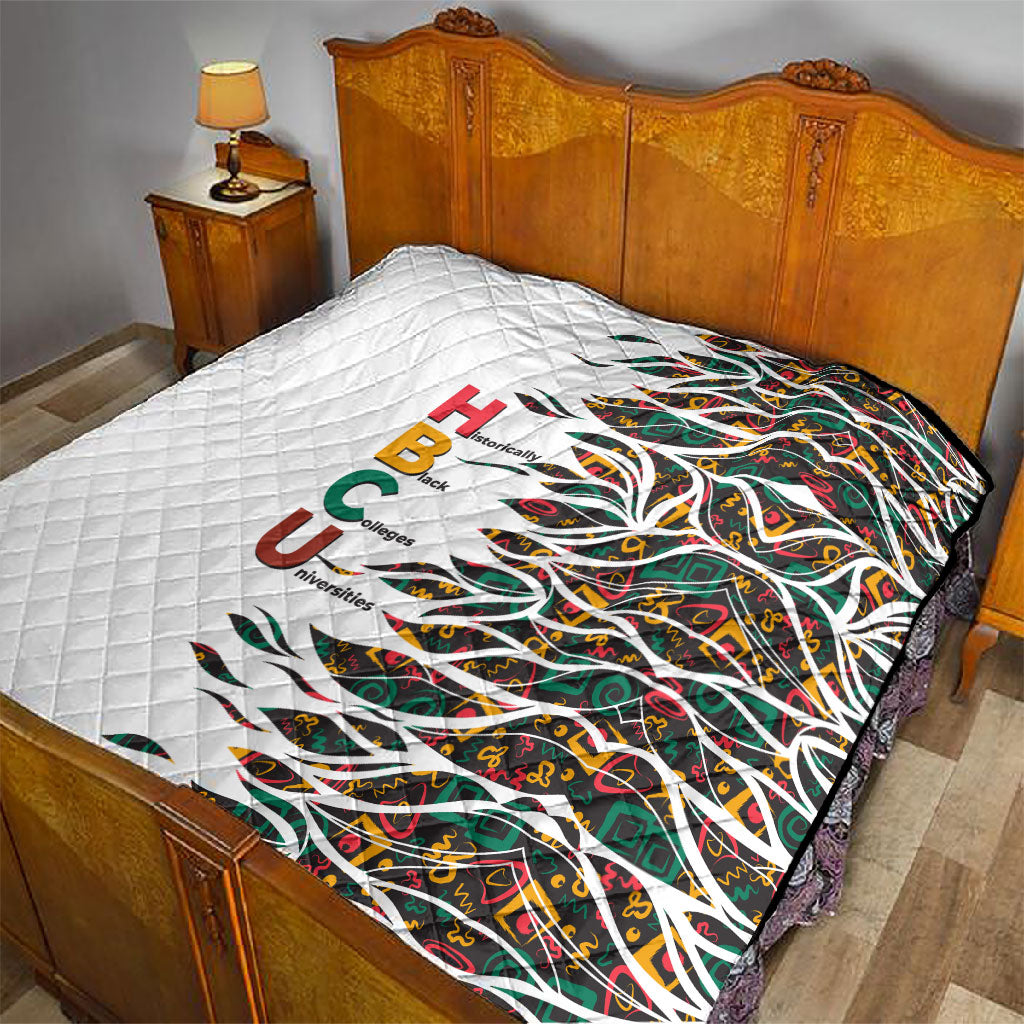 Historically Black Colleges Universities HBCU Quilt Pan African Colors Tribal Pattern Typography