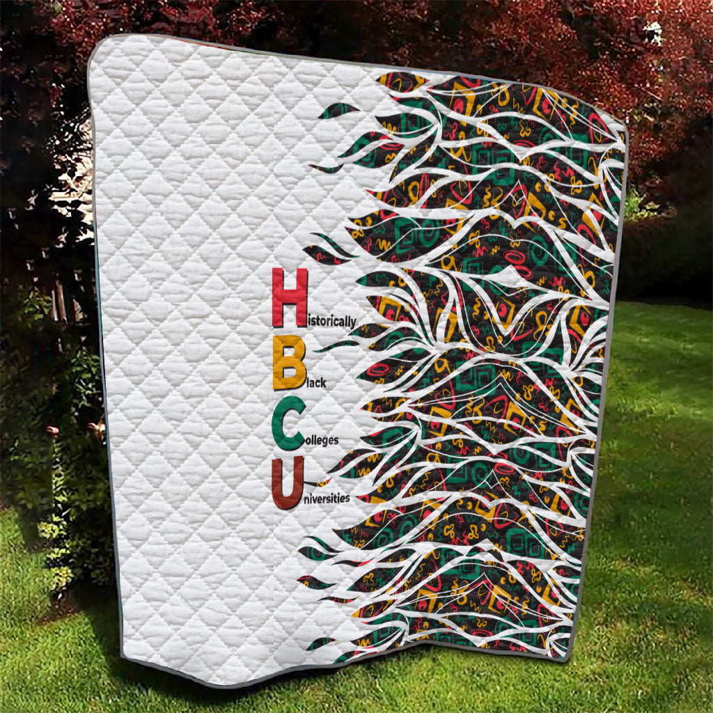 Historically Black Colleges Universities HBCU Quilt Pan African Colors Tribal Pattern Typography