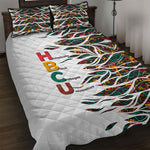 Historically Black Colleges Universities HBCU Quilt Bed Set Pan African Colors Tribal Pattern Typography