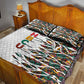 Historically Black Colleges Universities HBCU Quilt Bed Set Pan African Colors Tribal Pattern Typography