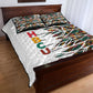 Historically Black Colleges Universities HBCU Quilt Bed Set Pan African Colors Tribal Pattern Typography