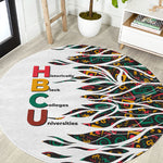Historically Black Colleges Universities HBCU Round Carpet Pan African Colors Tribal Pattern Typography