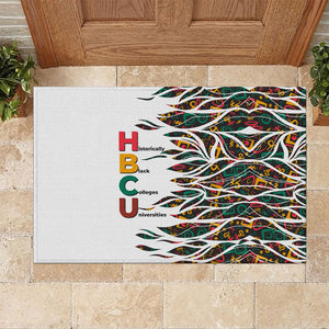 Historically Black Colleges Universities HBCU Rubber Doormat Pan African Colors Tribal Pattern Typography