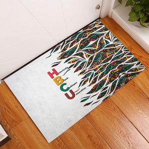 Historically Black Colleges Universities HBCU Rubber Doormat Pan African Colors Tribal Pattern Typography