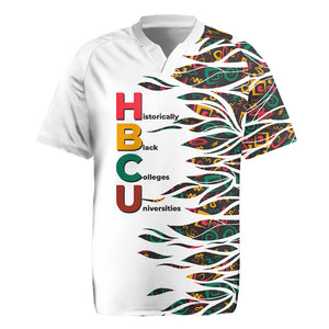 Historically Black Colleges Universities HBCU Rugby Jersey Pan African Colors Tribal Pattern Typography