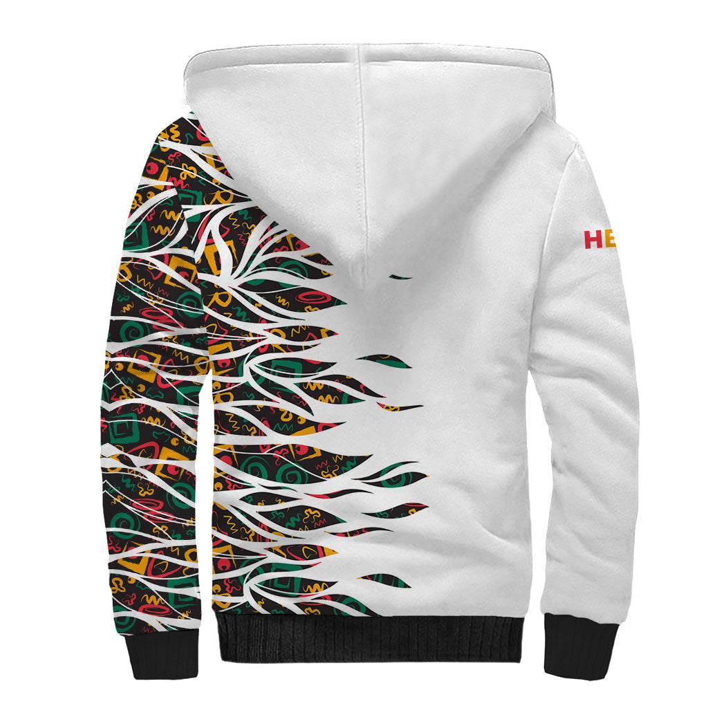 Historically Black Colleges Universities HBCU Sherpa Hoodie Pan African Colors Tribal Pattern Typography