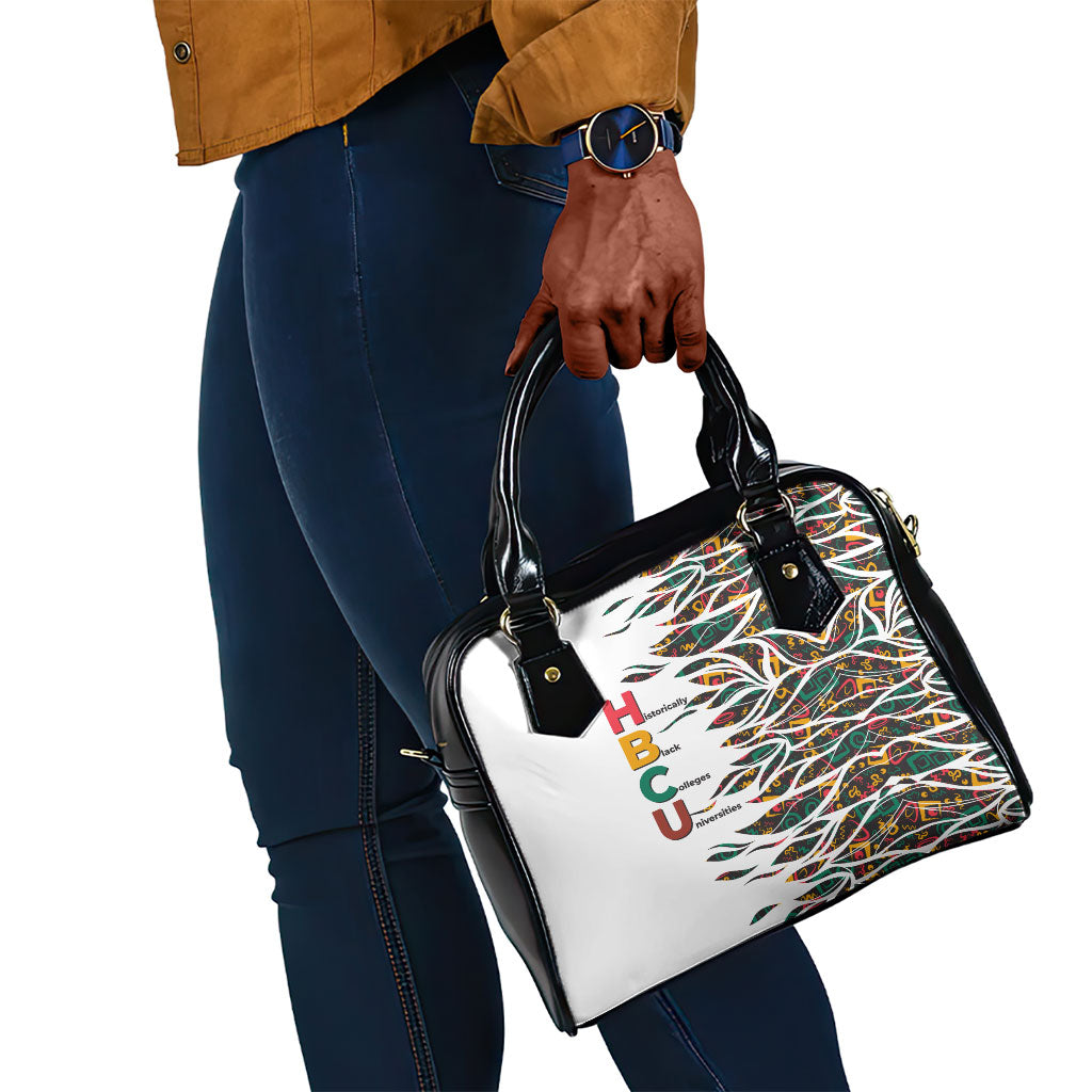 Historically Black Colleges Universities HBCU Shoulder Handbag Pan African Colors Tribal Pattern Typography