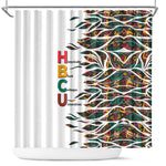 Historically Black Colleges Universities HBCU Shower Curtain Pan African Colors Tribal Pattern Typography