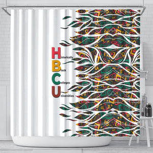 Historically Black Colleges Universities HBCU Shower Curtain Pan African Colors Tribal Pattern Typography