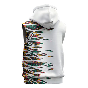 Historically Black Colleges Universities HBCU Sleeveless Hoodie Pan African Colors Tribal Pattern Typography